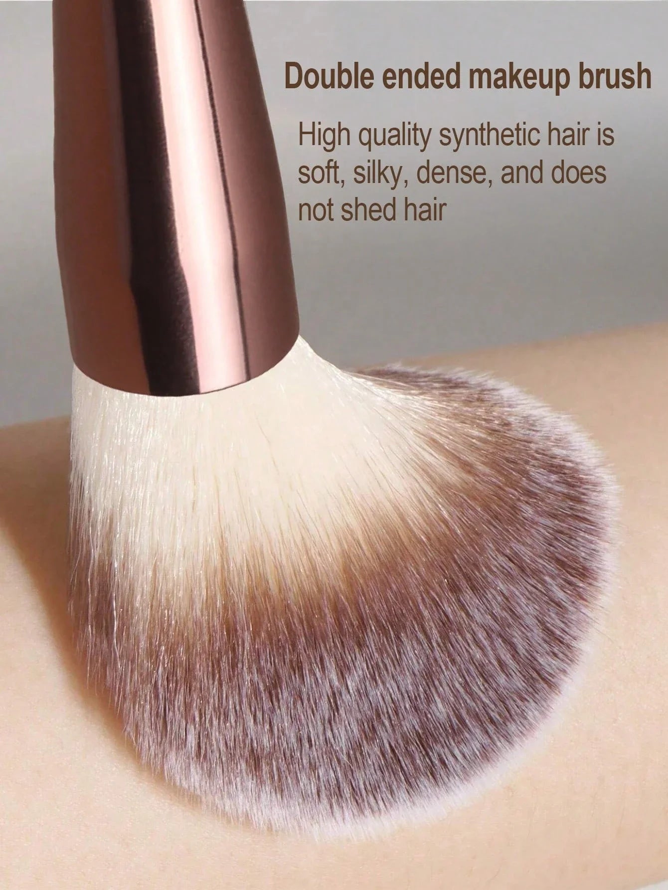 مجموعة فرش مكياج احترافية من لوكس بلند، ٧ قطع | فرش ثنائية الأطراف وفرشاة كريم أساس