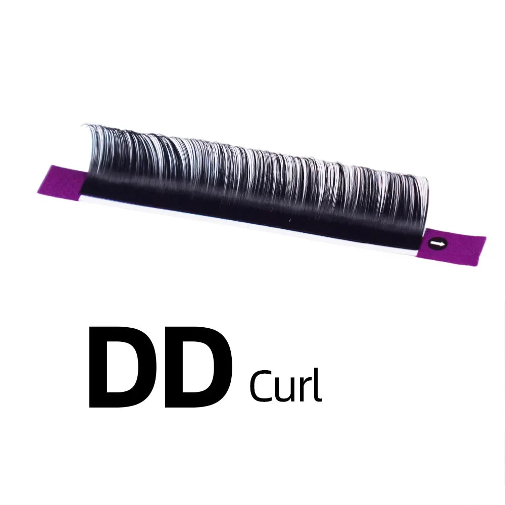 ZXZZS 16-Row Matte Black Individual Eyelash Extensions – Handcrafted Faux Lashes for Soft, Natural Look | Salon & Pro Use