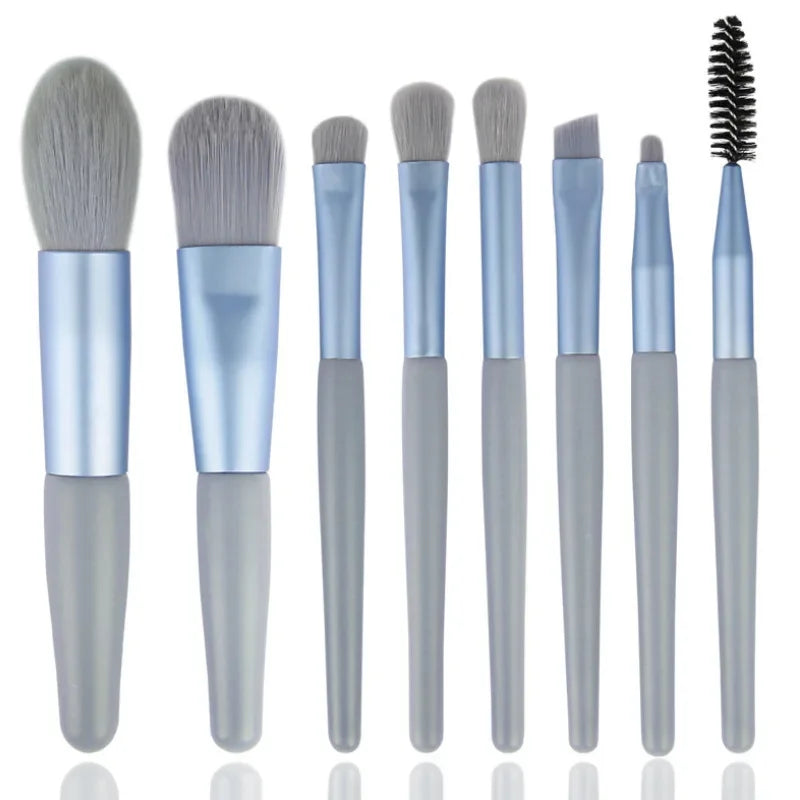 ZXZZS 8-Piece Soft Makeup Brush Set for Foundation, Blush & Eyeshadow