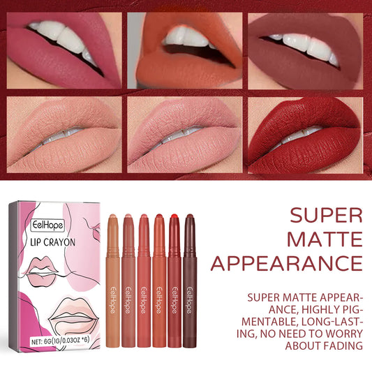 Delineador de labios mate resistente al agua Eelhoe: duradero, suave y fácil de difuminar.