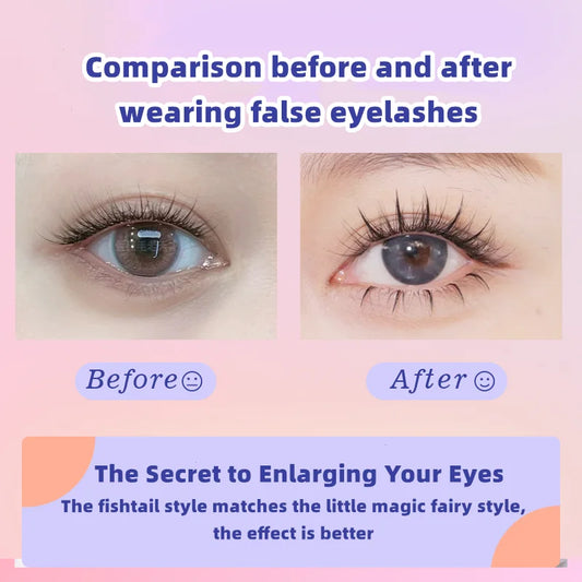 EYENGLE XMX وصلات رموش صناعية - مظهر طبيعي، مثبتة حرارياً، شبه يدوية الصنع