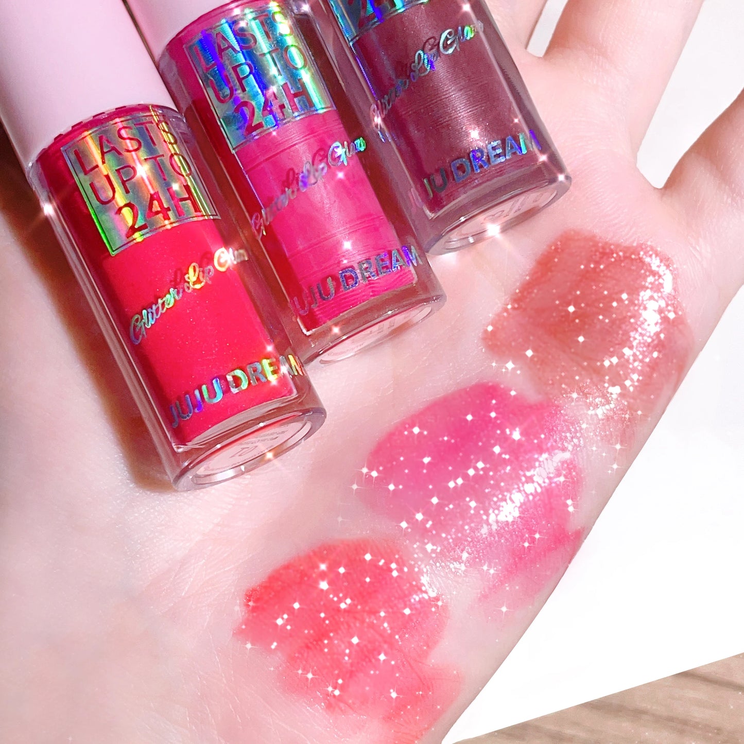 Brillo labial JUJU Dream Flowing Light Glitter: duradero, hidratante y resistente al agua