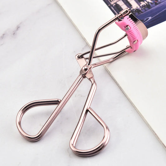 LuxuryGlow Professional Rose Gold Eyelash Curler – Quick Styling Lash Tool for Women