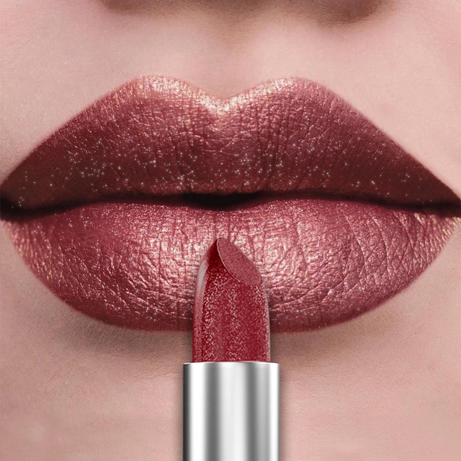Labial metálico KAFURUX: 21 tonos brillantes y brillo duradero