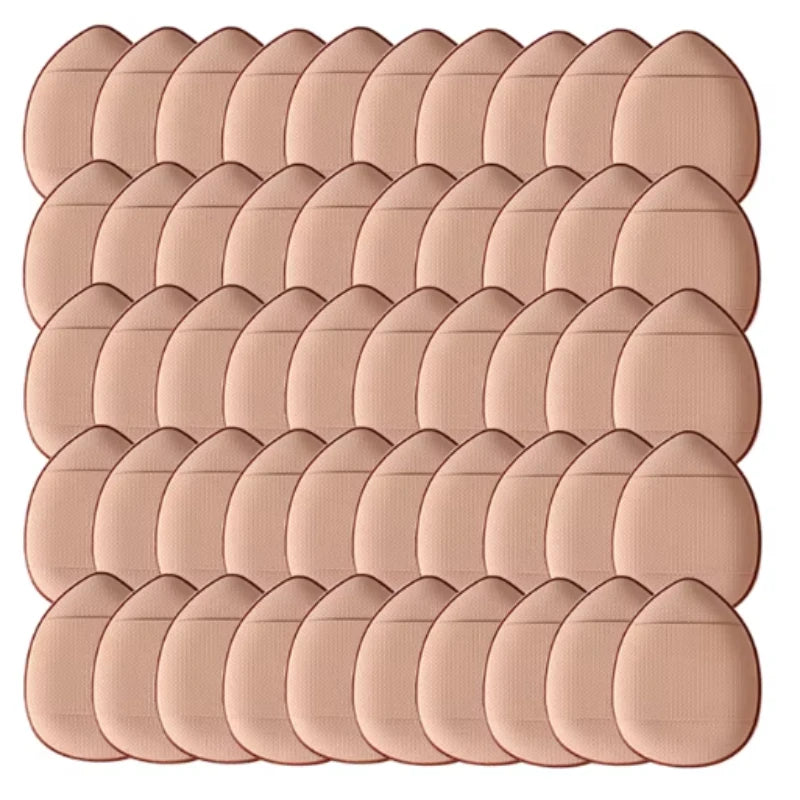 LuxuryGlow - 50 mini esponjas para los dedos, aplicadores de almohadilla rosas para base y corrector