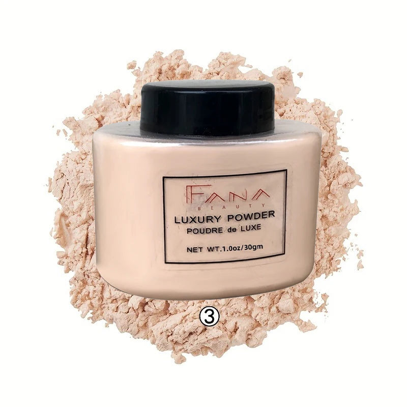 Polvo fijador LuxuryGlow 4 Colors Luxury Banana: resistente al agua, de larga duración y con control de grasa