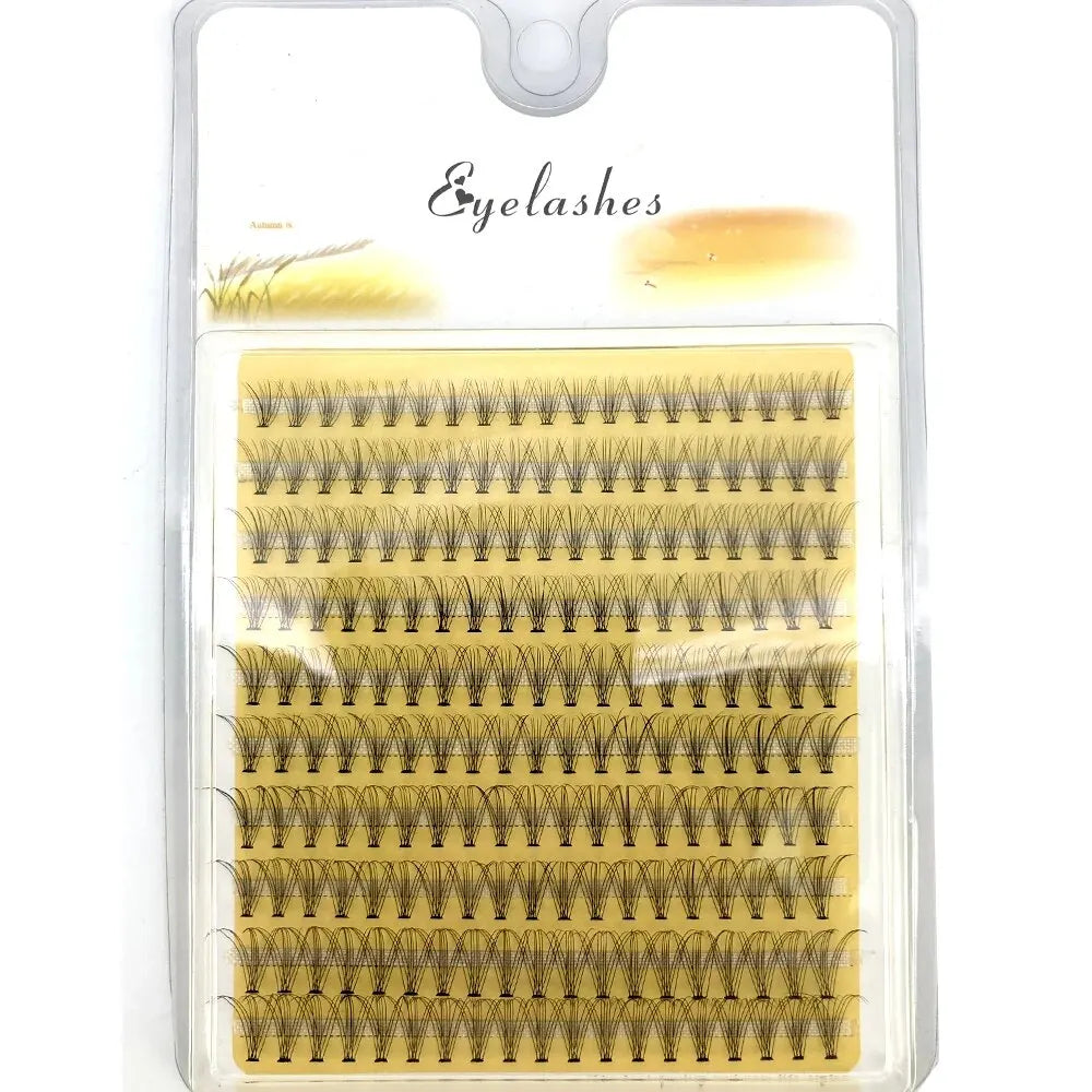 رموش HBZGTLAD 200 مجموعة متنوعة من الحجم - مراوح جاهزة من 10D إلى 80D