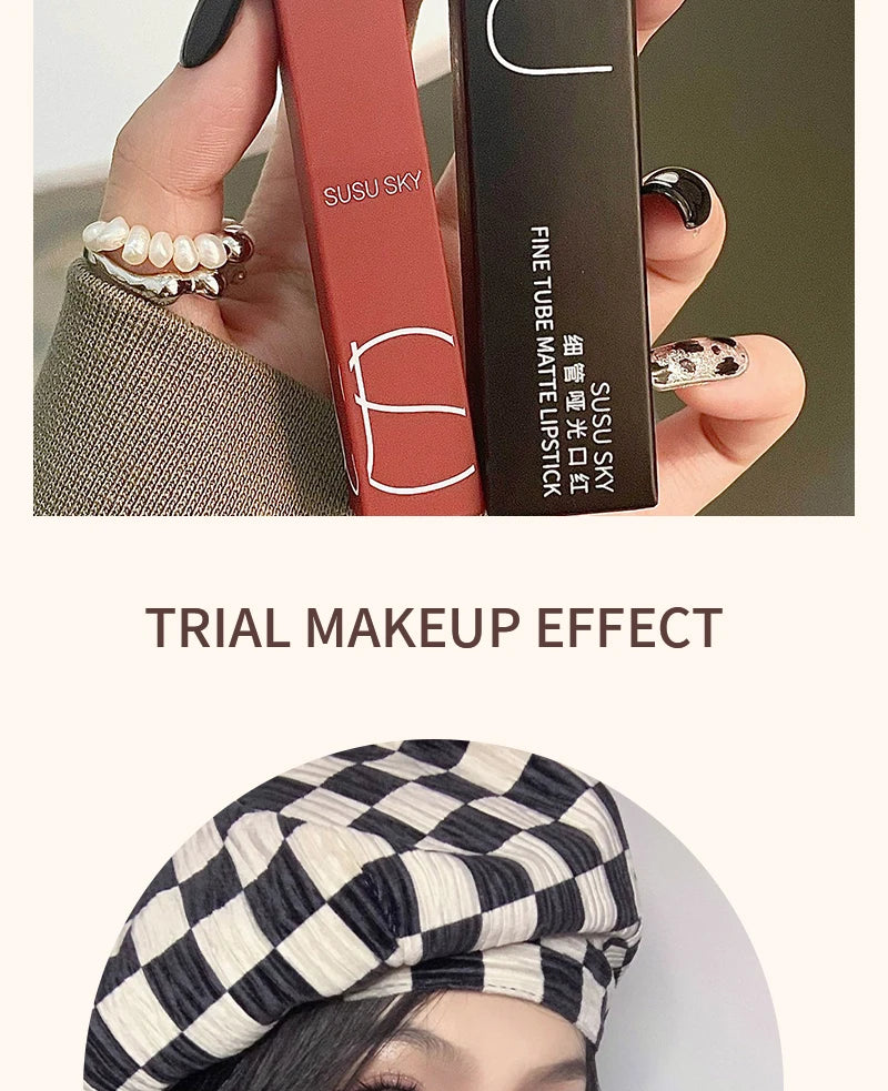 HERORANGE TX010 Matte Lipstick – Waterproof, Sweatproof, 2-in-1 Lip & Cheek Tint