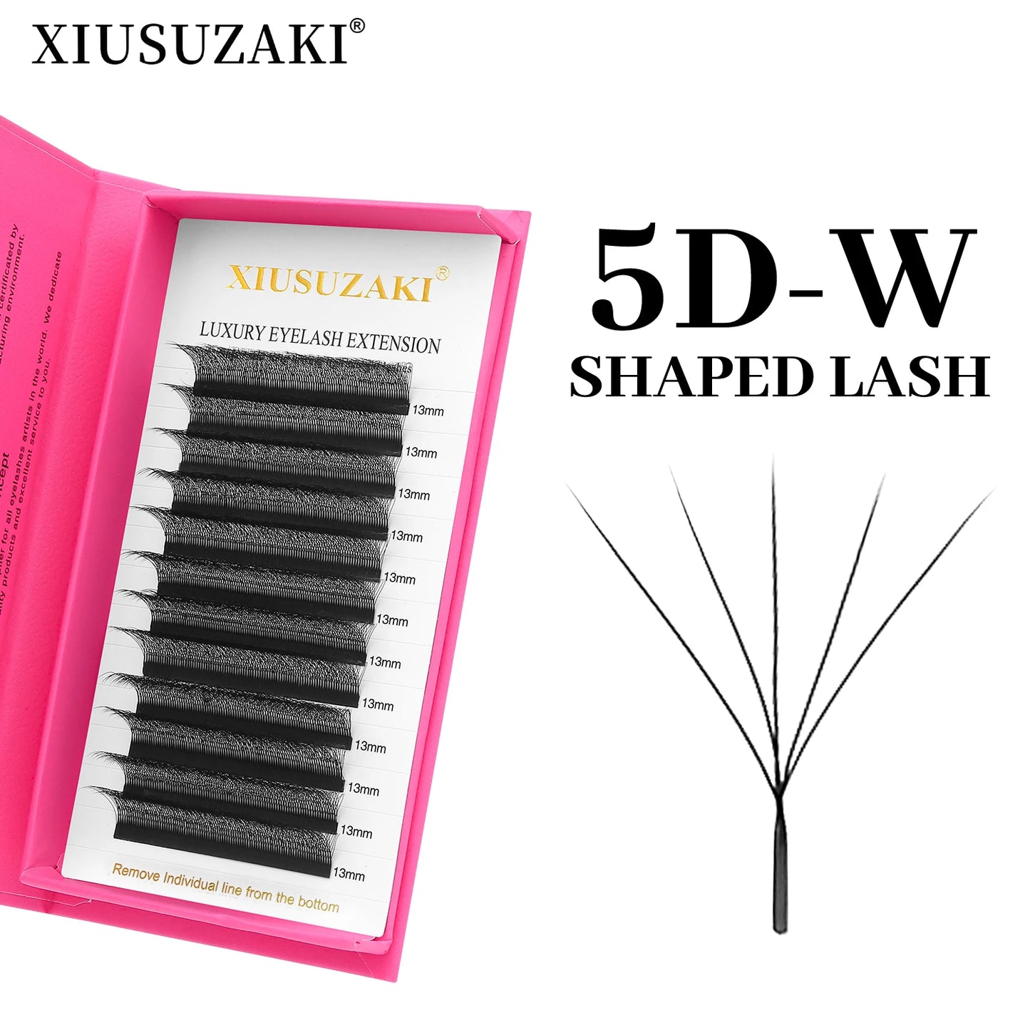 XIUSUZAKI 5D Premade Volume Lash Fans – Natural Mink Eyelash Extensions for Full, Soft & Fluffy Look