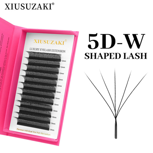 XIUSUZAKI 5D Premade Volume Lash Fans – Natural Mink Eyelash Extensions for Full, Soft & Fluffy Look