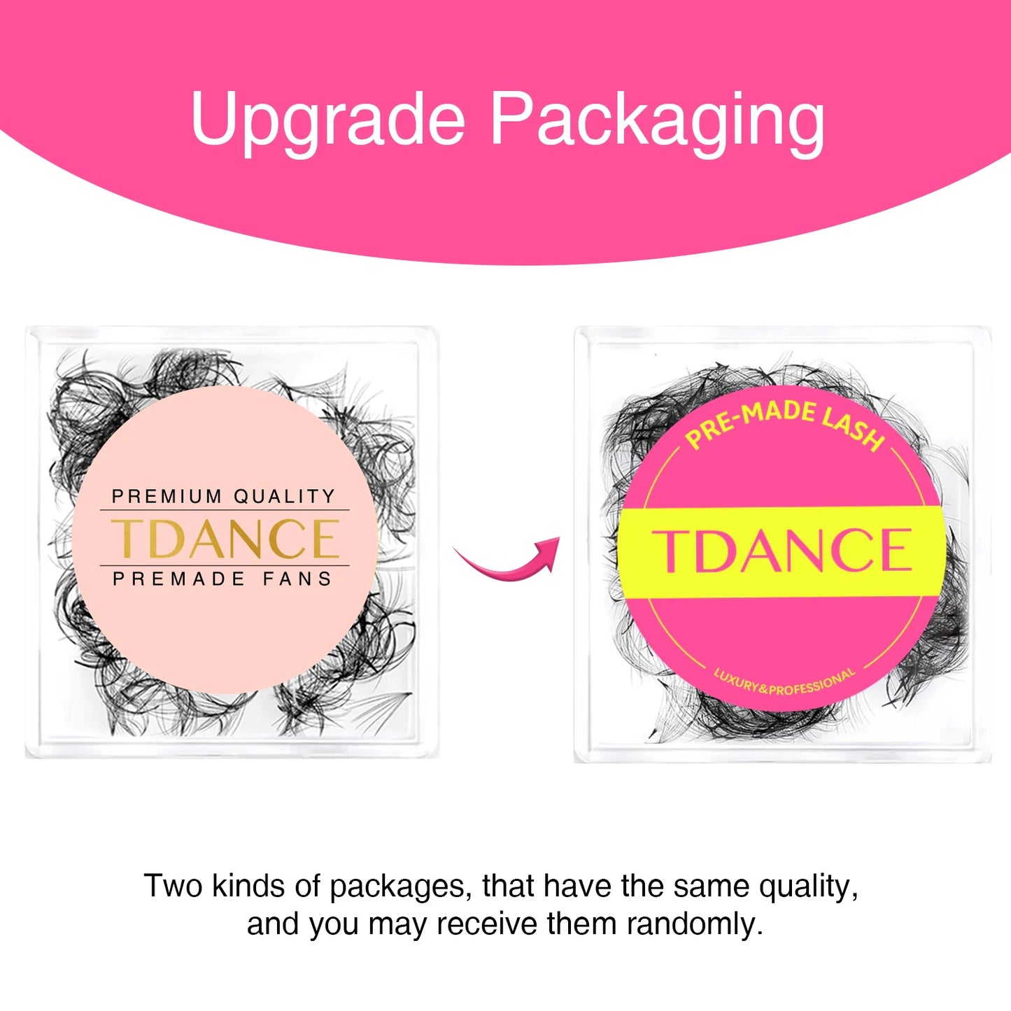 TDANCE Premade Loose Fan Eyelash Extensions – 500 Fans | 5D–16D Russian Volume Lashes C224