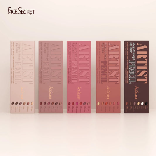 Lápiz delineador de labios LuxuryGlow Face Secret Sculpt: set de delineador de labios mate, duradero y resistente al agua