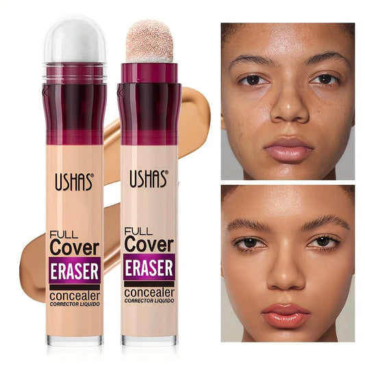 Corrector líquido USHAS Sponge Head: base de maquillaje de cobertura total y larga duración para ojeras, acné e imperfecciones.
