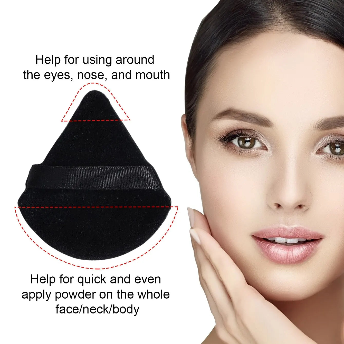 MAANGE 10/12 Pcs Soft Triangle Powder Puff for Wet & Dry Makeup Use