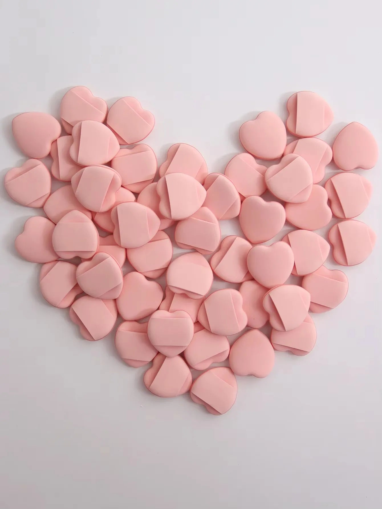 LuxuryGlow - 50 mini esponjas para los dedos, aplicadores de almohadilla rosas para base y corrector