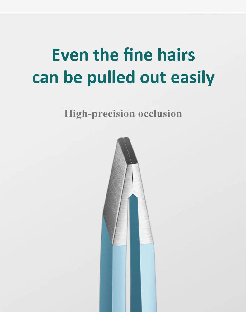 OURINER Colorful Stainless Steel Eyebrow Tweezer – Slanted Precision Hair Remover