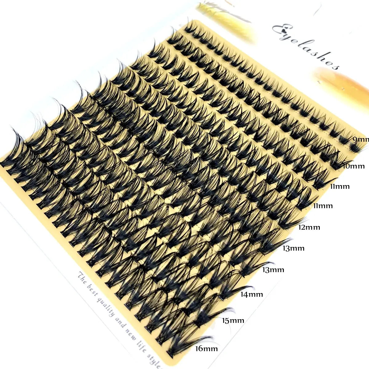 رموش HBZGTLAD 200 مجموعة متنوعة من الحجم - مراوح جاهزة من 10D إلى 80D