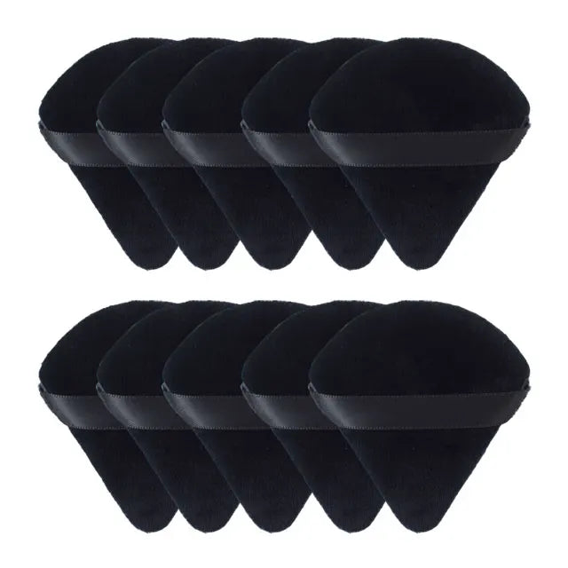 HUAZDS 10/20 قطعة من إسفنجة البودرة المخملية المثلثة - إسفنجة مكياج صغيرة قابلة للغسل