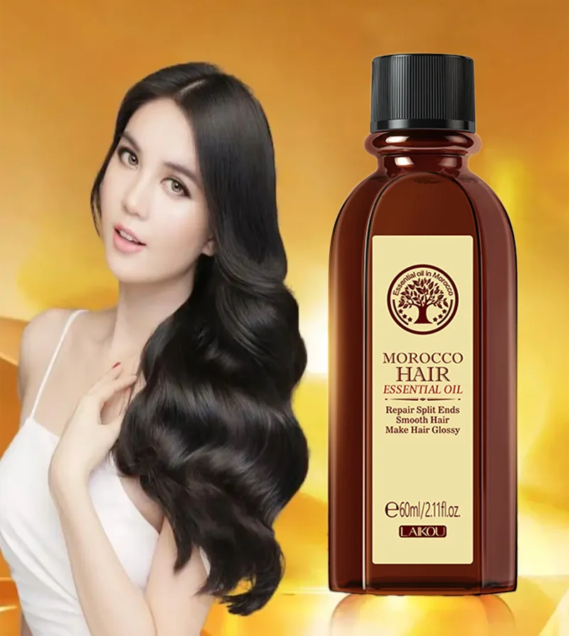 Aceite capilar de argán marroquí LAIKOU – Sérum nutritivo reparador para cabello seco (60 ml)