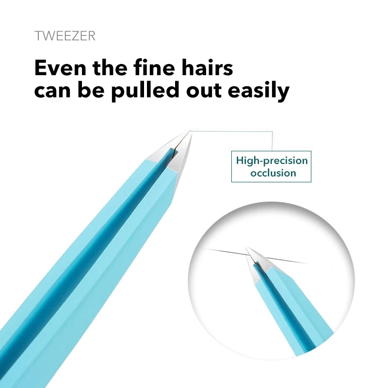 LuxuryGlow Professional Stainless Steel Eyebrow Tweezers for Precise Hair Removal & Eyelash Extension