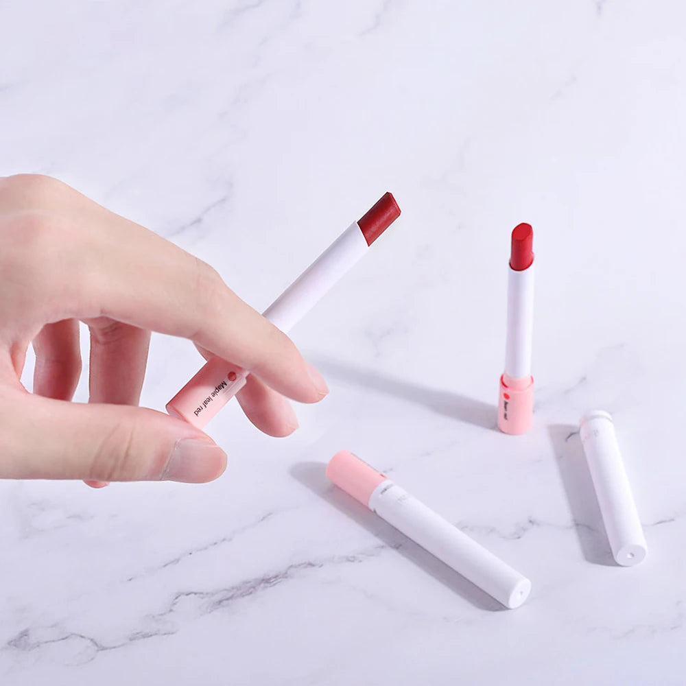 ibcccndc - Set de labiales mate de 4 colores: brillo labial resistente al agua y de larga duración