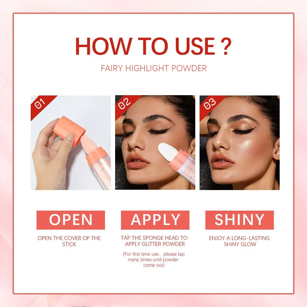 بودرة هايلايتر لاكيرين فيري جلو ثلاثية الألوان - وردي، ذهبي، برونزي لامع