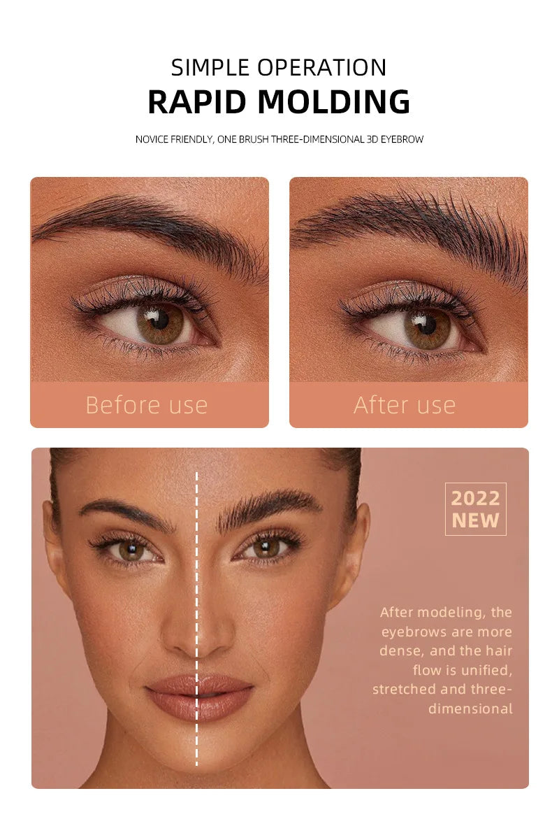 Dragon Ranee 6-Color Eyebrow Styling Cream – Long-Lasting Waterproof Brow Gel