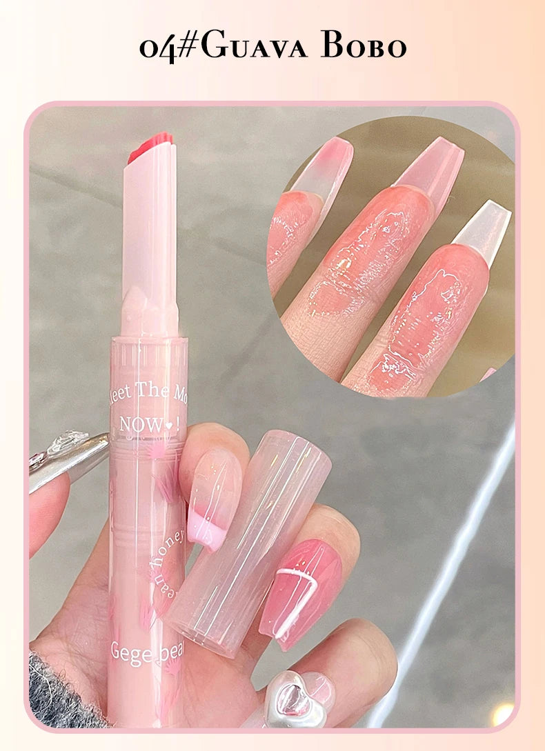 Lápiz labial Gege Bear Honey: labial hidratante en gelatina con acabado brillante.