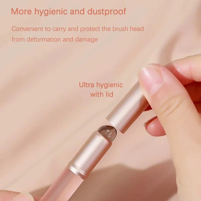 Minipincel de silicona para labios LuxuryGlow con funda: aplicador de mascarilla y brillo labial