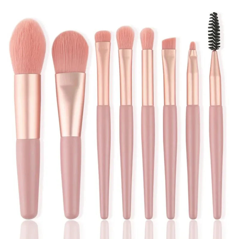 ZXZZS 8-Piece Soft Makeup Brush Set for Foundation, Blush & Eyeshadow