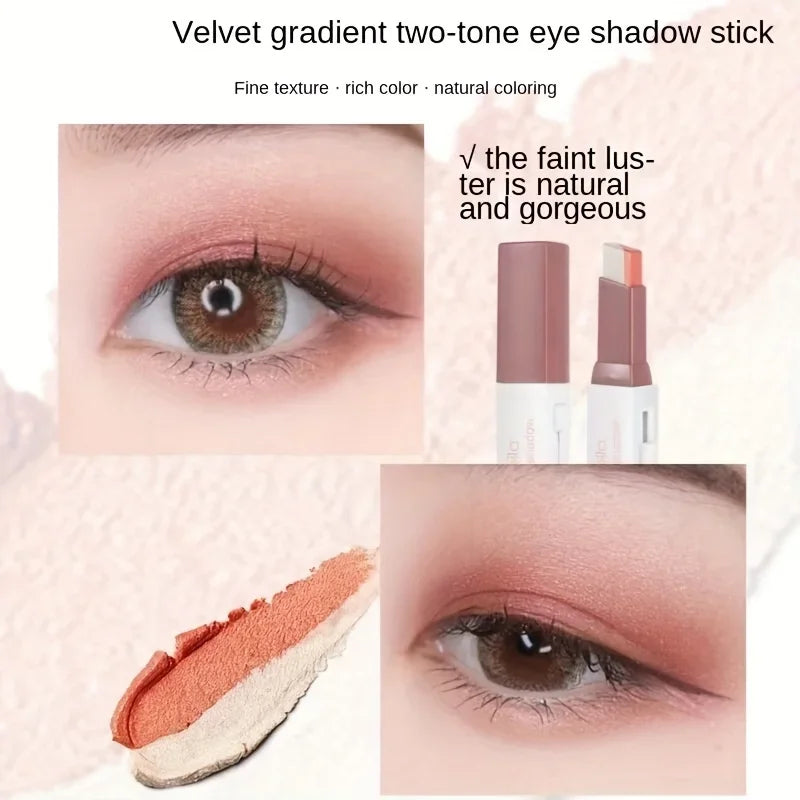 LANBENA Two-Color Gradient Eyeshadow Stick – Long-Lasting Waterproof Shimmer