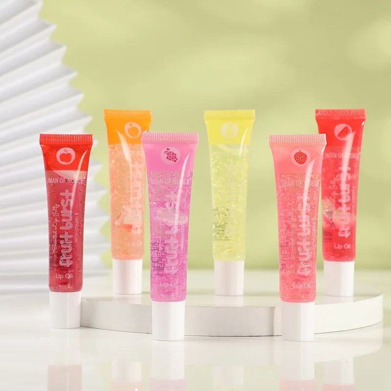 Glory Carrot 6-Piece Fruity Lip Gloss Set – Hydrating & Glossy Lip Gel for Moisturized, Shiny Lips