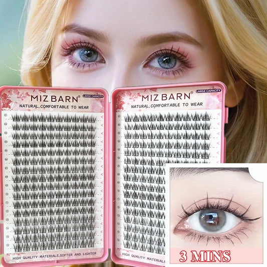 Miz Barn 32 Rows Eyelash Extensions – DIY & Professional, Soft Synthetic Lashes
