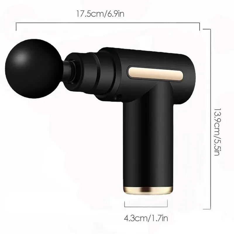 Pistola de masaje fascial eléctrica LuxuryGlow: relajación muscular profunda con pantalla