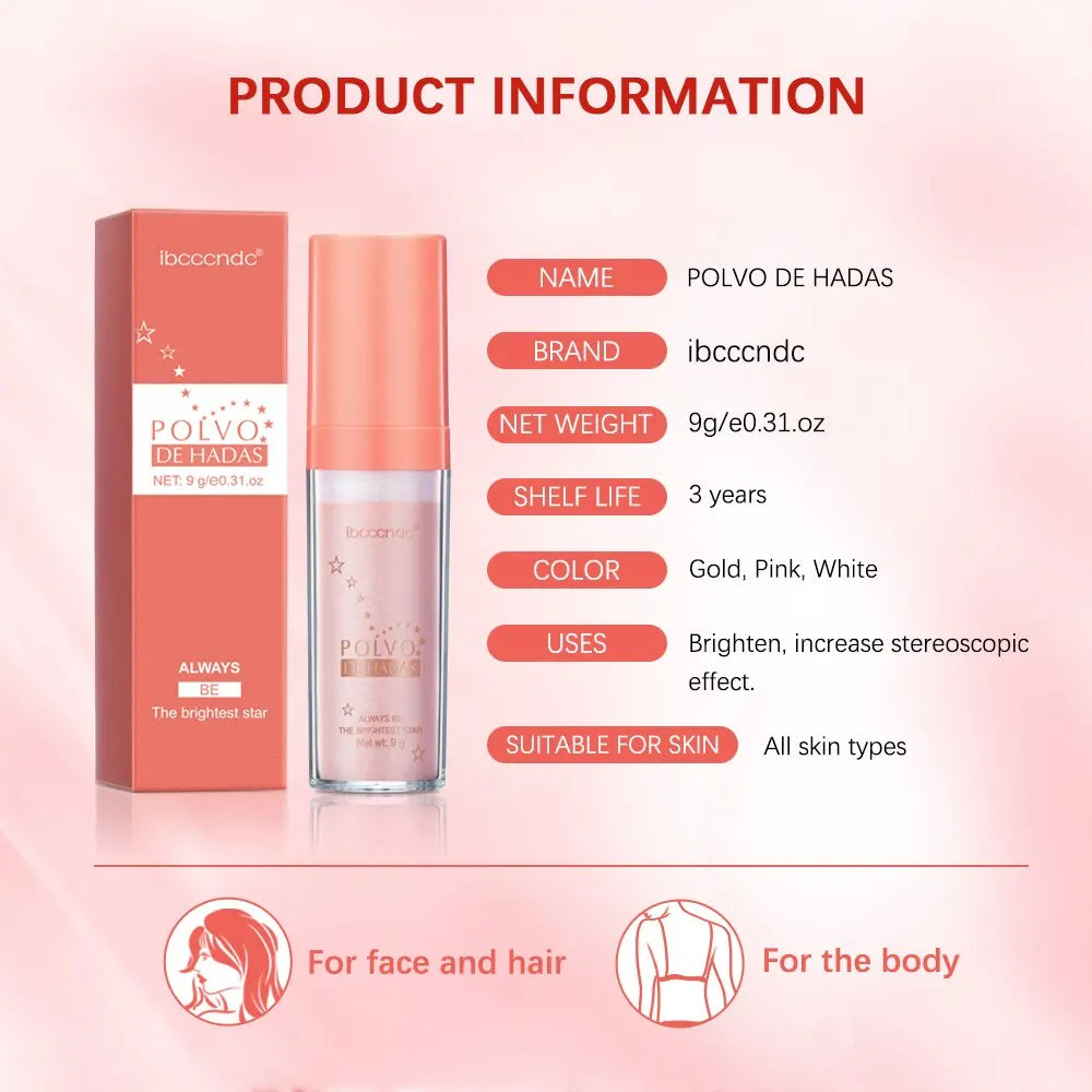 بودرة هايلايتر لاكيرين فيري جلو ثلاثية الألوان - وردي، ذهبي، برونزي لامع