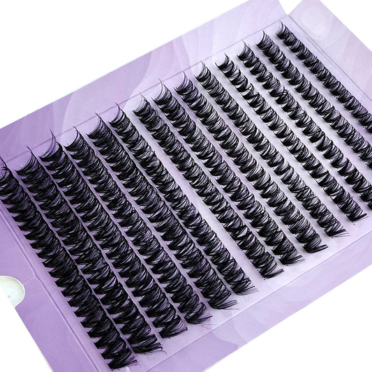 مجموعة HBZGTLAD من 280 رموش صناعية ثلاثية الأبعاد من فرو المنك، 60D/80D - رموش صناعية رفيعة للغاية