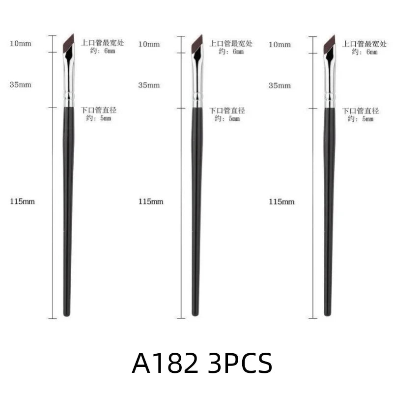 LuxuryGlow Ultra-Thin Angled Eyeliner & Eyebrow Brush | Precision Makeup Tool