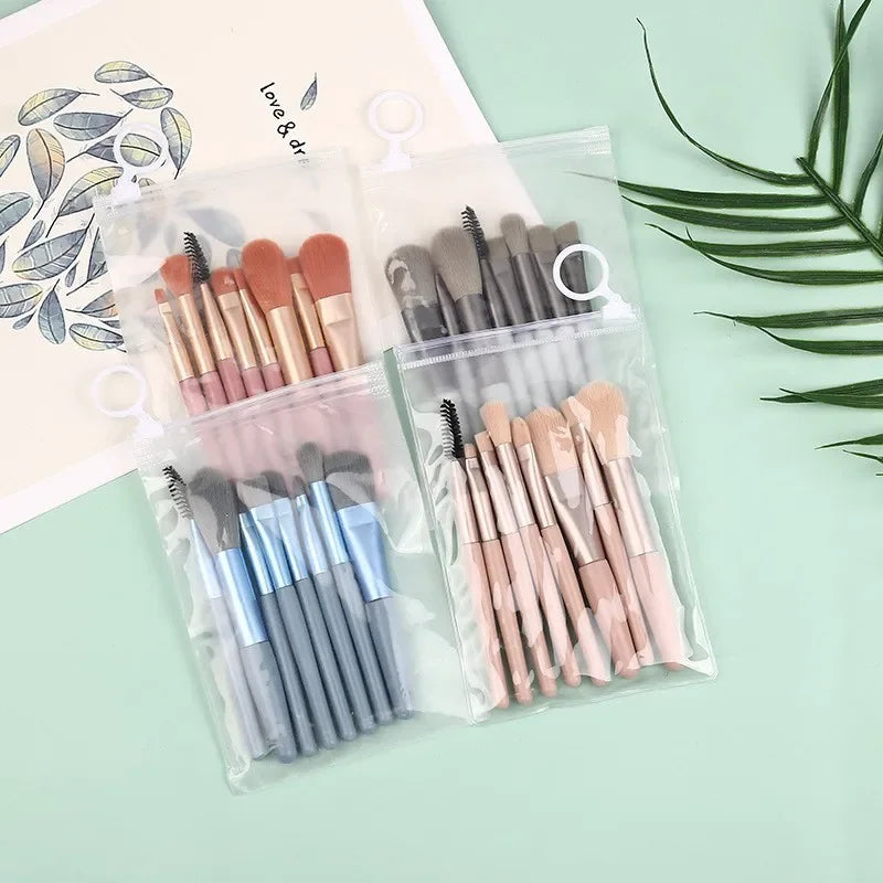 ZXZZS 8-Piece Soft Makeup Brush Set for Foundation, Blush & Eyeshadow