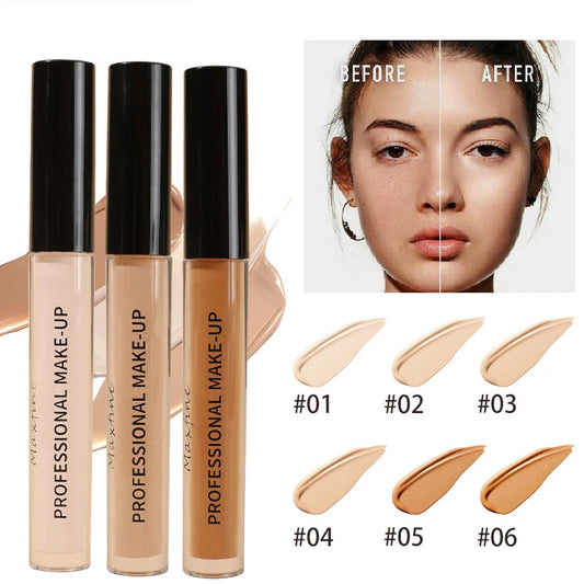 Base correctora líquida de larga duración MAXFINE: hidratante y de cobertura completa
