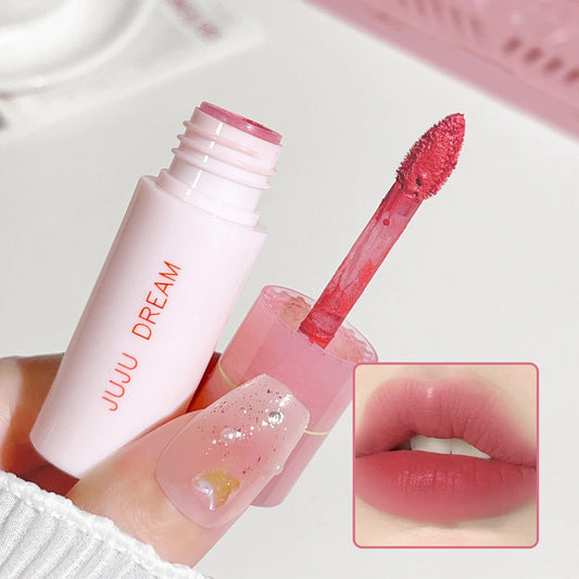 JUJU DREAM - Set de 6 brillos labiales mate de larga duración, aterciopelados, antiadherentes, acabado nude