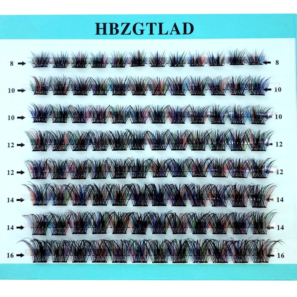 رموش صناعية من HBZGTLAD - تجعيدات على شكل حرف D، طول مختلط، مظهر طبيعي من HBZGTLAD