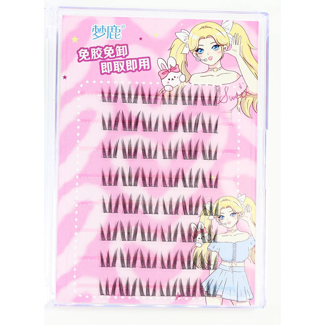LuxuryGlow Self-Adhesive Eyelash Clusters – No-Glue, Reusable, Natural Look Lashes