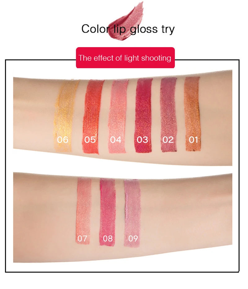 Lápiz labial hidratante Handaiyan Pearl: 9 colores, brillo duradero