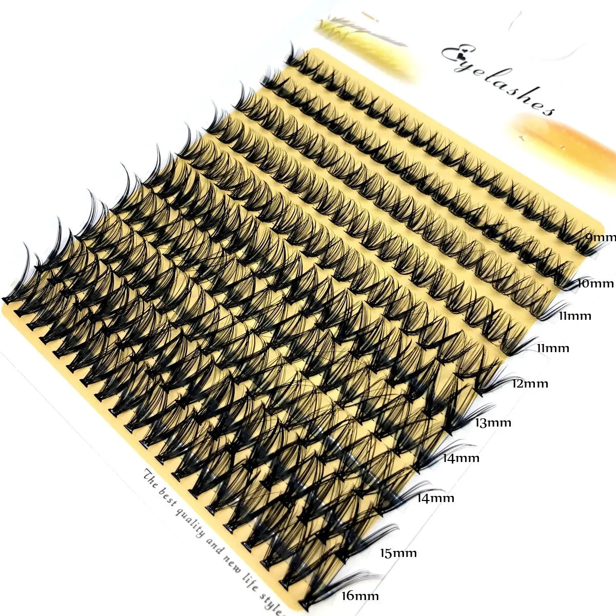 رموش HBZGTLAD 200 مجموعة متنوعة من الحجم - مراوح جاهزة من 10D إلى 80D