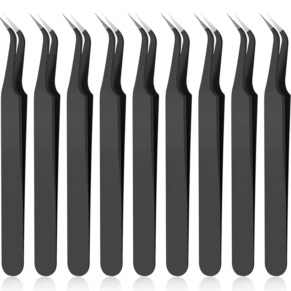 LuxuryGlow Precision Anti-Static Tweezers for Eyelash Extensions & Nail Art