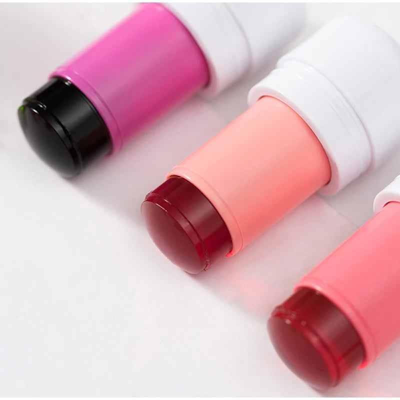 LuxuryGlow 3-in-1 Jelly Lipstick, Blush & Contour Stick – Moisturizing Korean Makeup