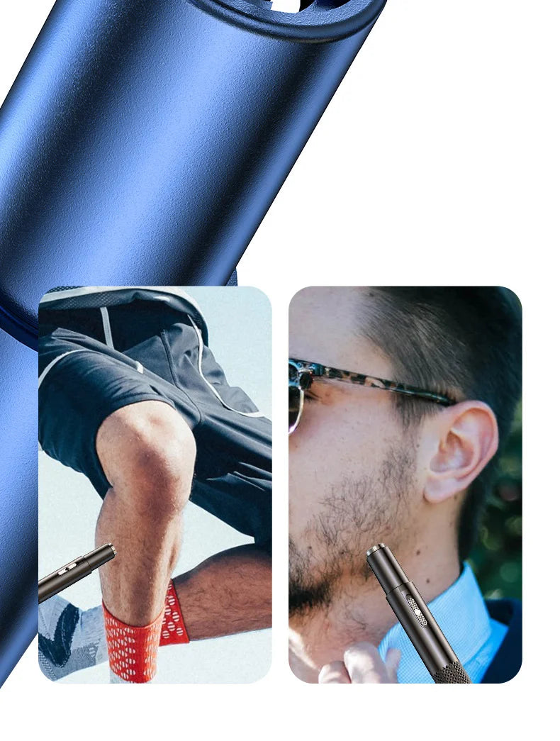 Newmine Rechargeable Electric Nose & Ear Hair Trimmer for Men – Safe Facial Grooming Tool