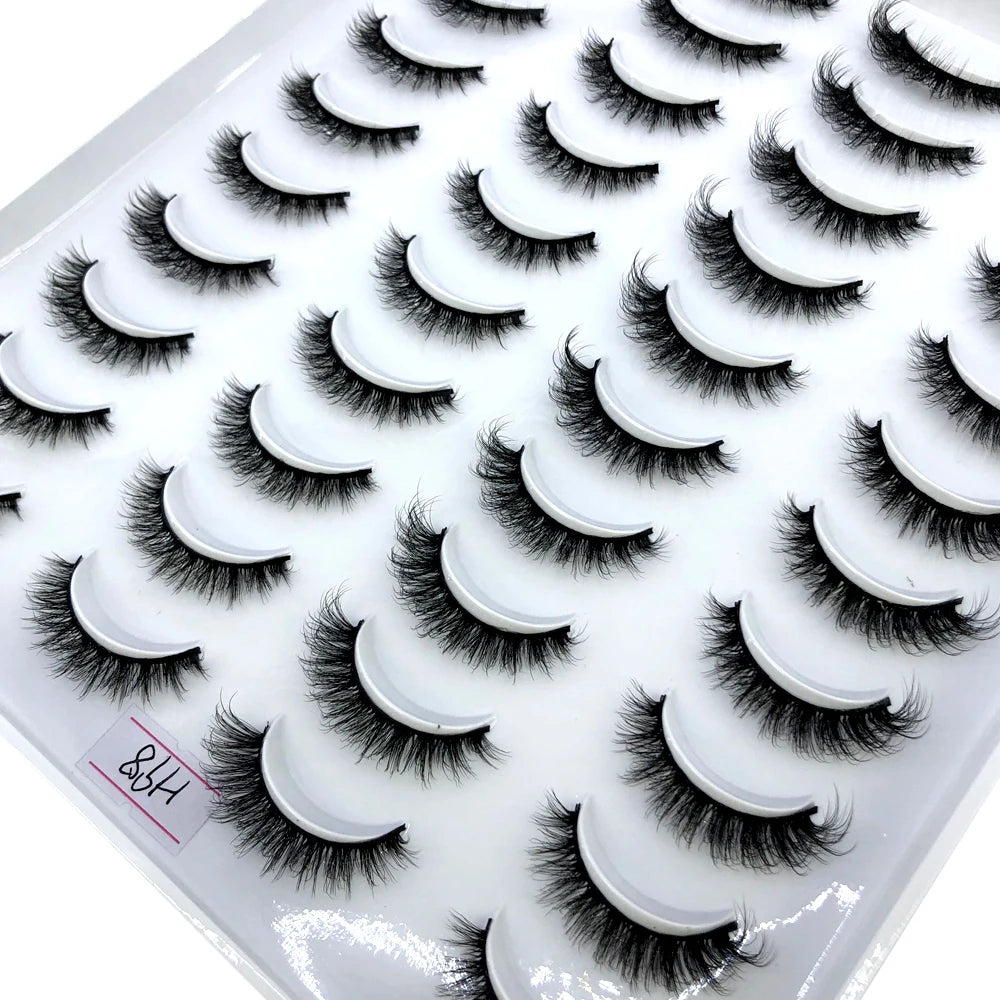 HBZGTLAD 20 Pairs 3D Faux Mink Lashes – Soft, Wispy, Reusable False Eyelashes Set