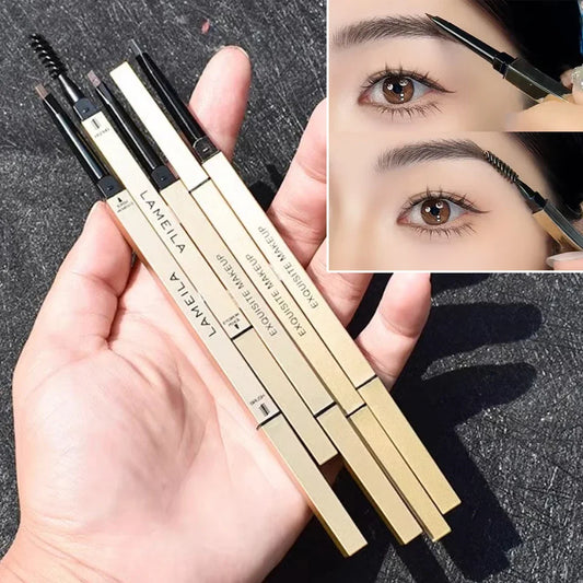LuxuryGlow 5-Color Double Head Waterproof Eyebrow Pencil with Brush | Long-Lasting & Sweatproof