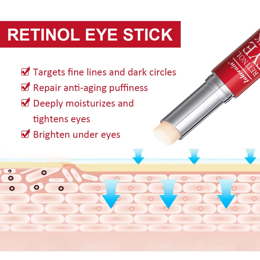 Crema de ojos con retinol en barra ibcccndc: suero iluminador y antiedad para ojeras (3 g)